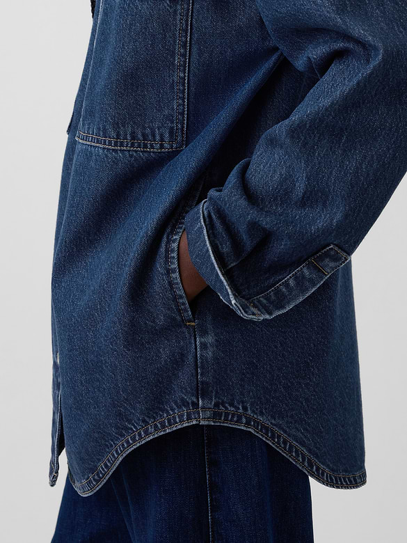 Denim Oversized Shirt Jacket
