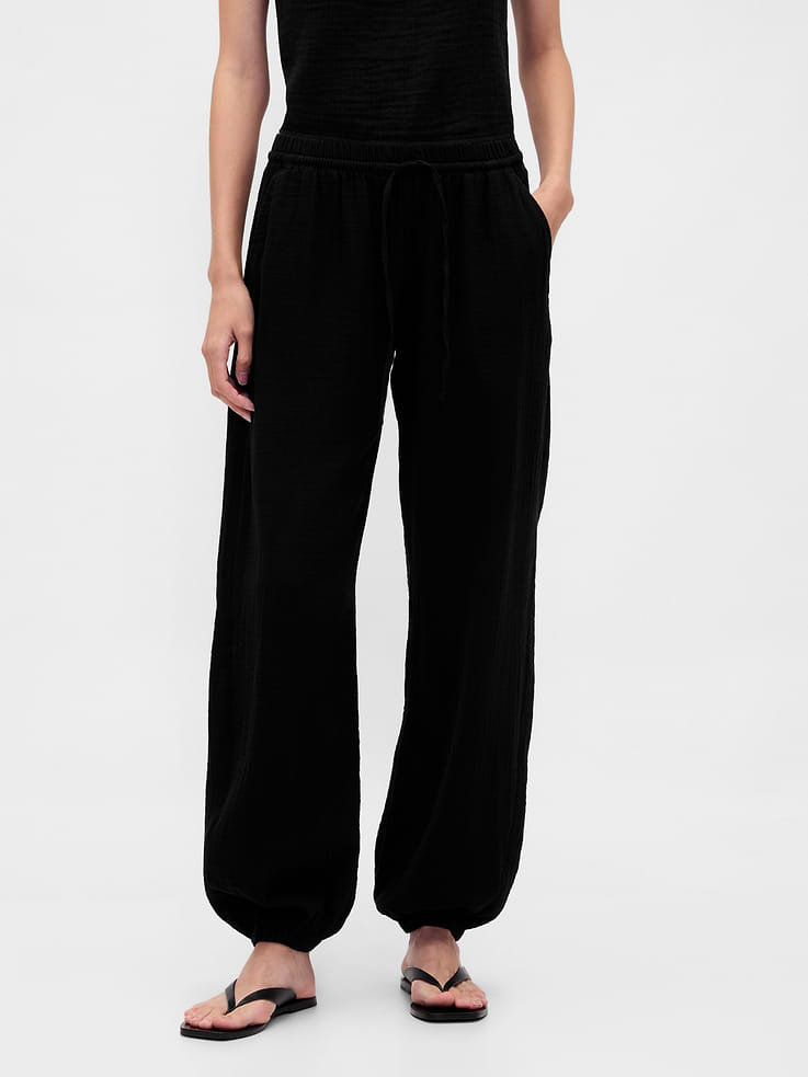 Image number 2 showing, Cotton Gauze Easy Joggers
