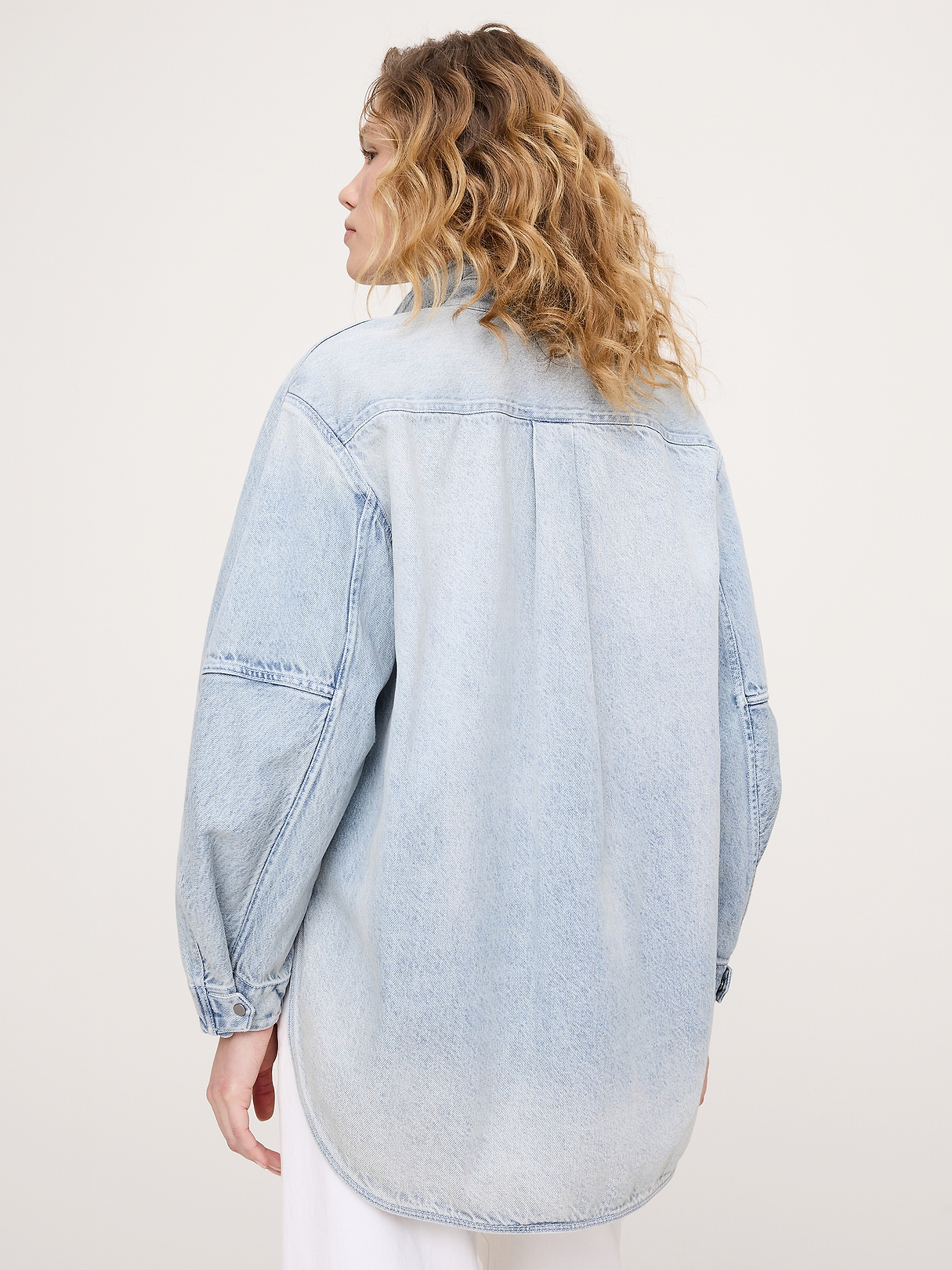 Oversized Denim Utility Pocket Shirt | Banana Republic