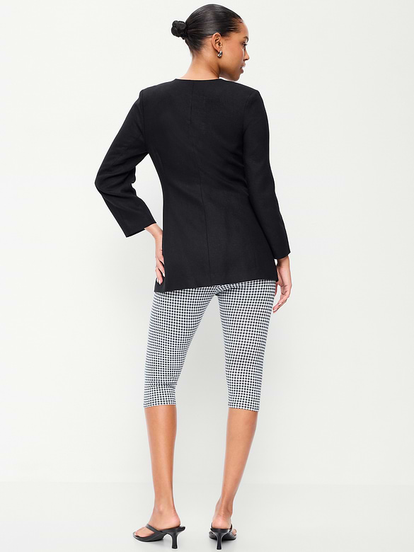 High-Waisted Fashion Layering Capri Legging