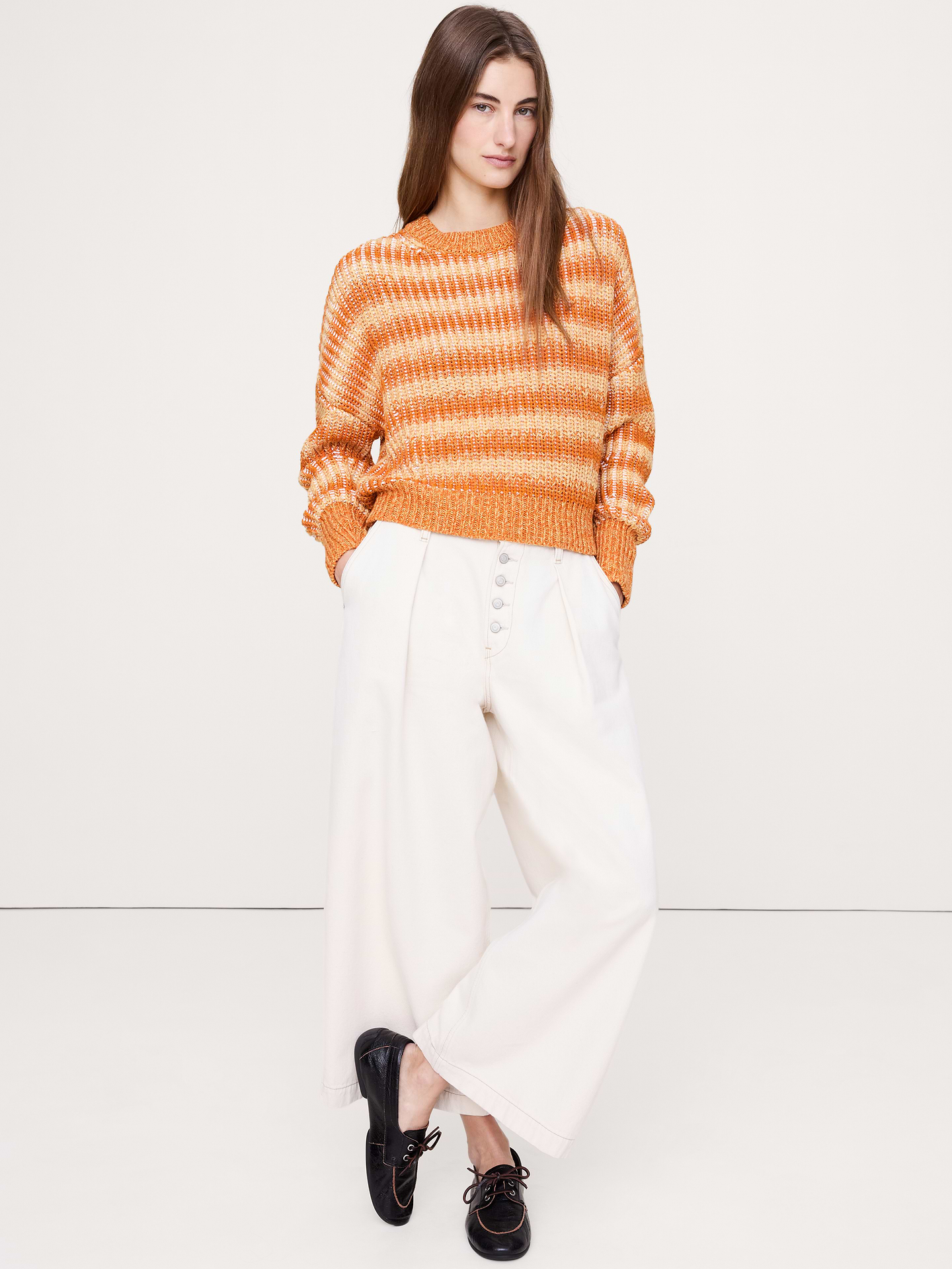 Image number 1 showing, Chunky Cotton Crew-Neck Sweater