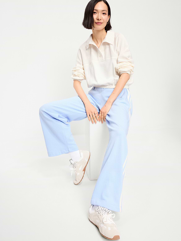 Button-Up Funnel-Neck Sweatshirt
