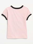 Image 3 de 3, T-shirt ajusté côtelé à bords contrastants à imprimé Olivia Rodrigo™ pour fille