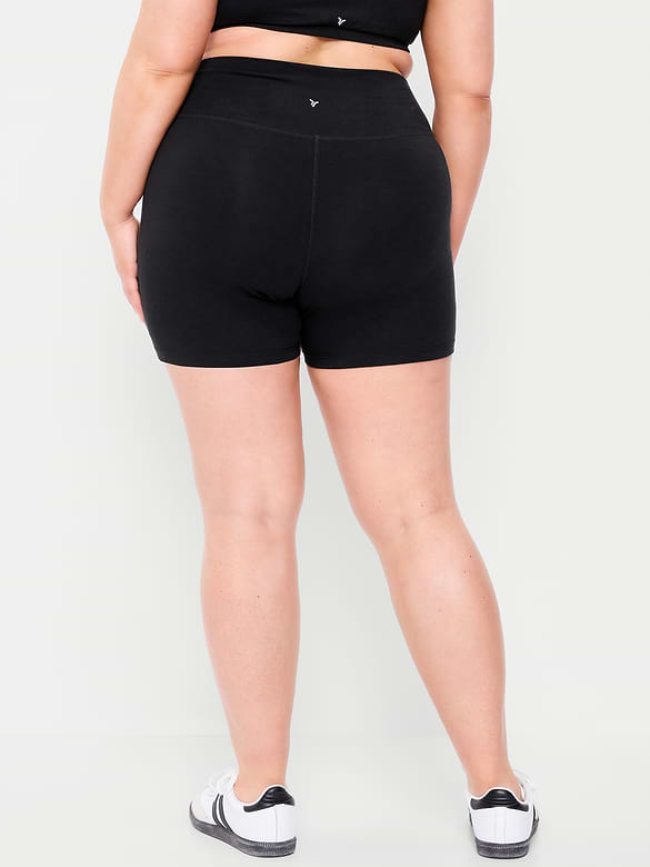 High-Waisted PowerChill Biker Shorts -- 5-inch inseam