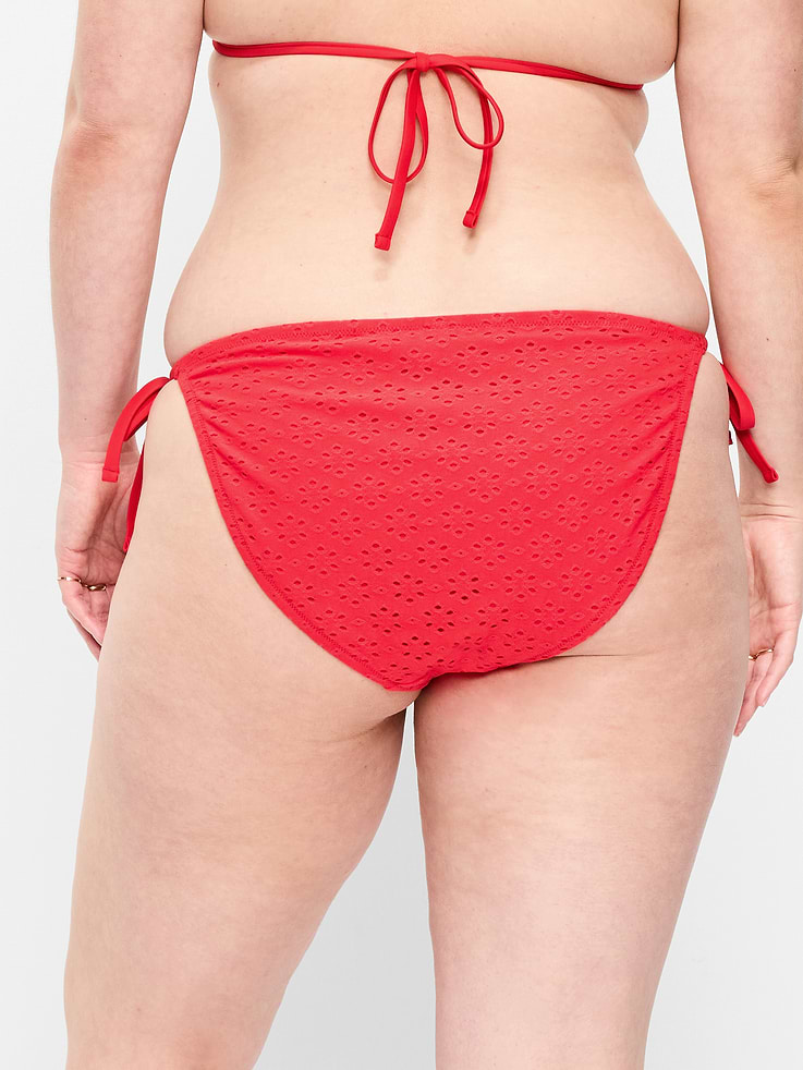 Image number 6 showing, Eyelet String Bikini Swim Bottoms