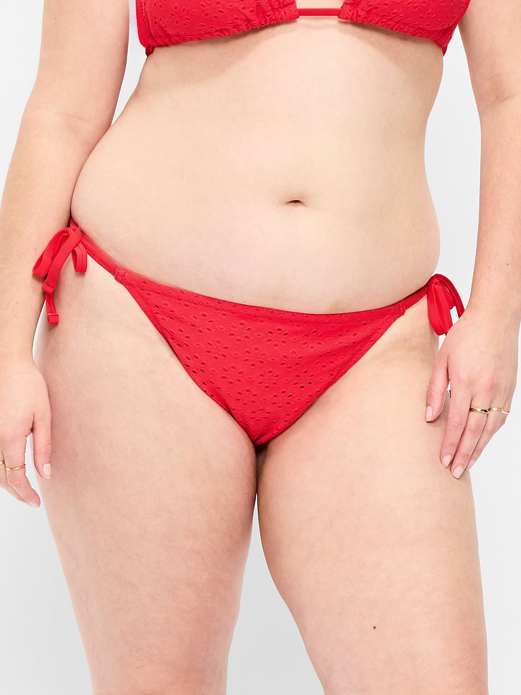 Image number 5 showing, Eyelet String Bikini Swim Bottoms