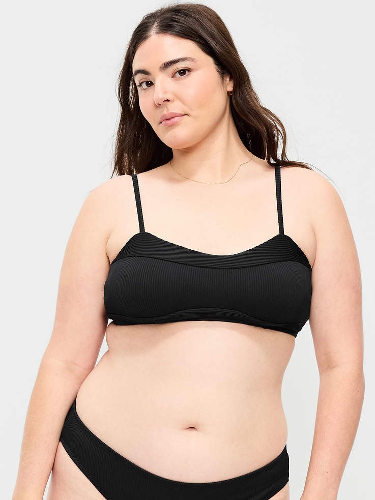L'image numéro 5 présente Haut de bikini côtelé