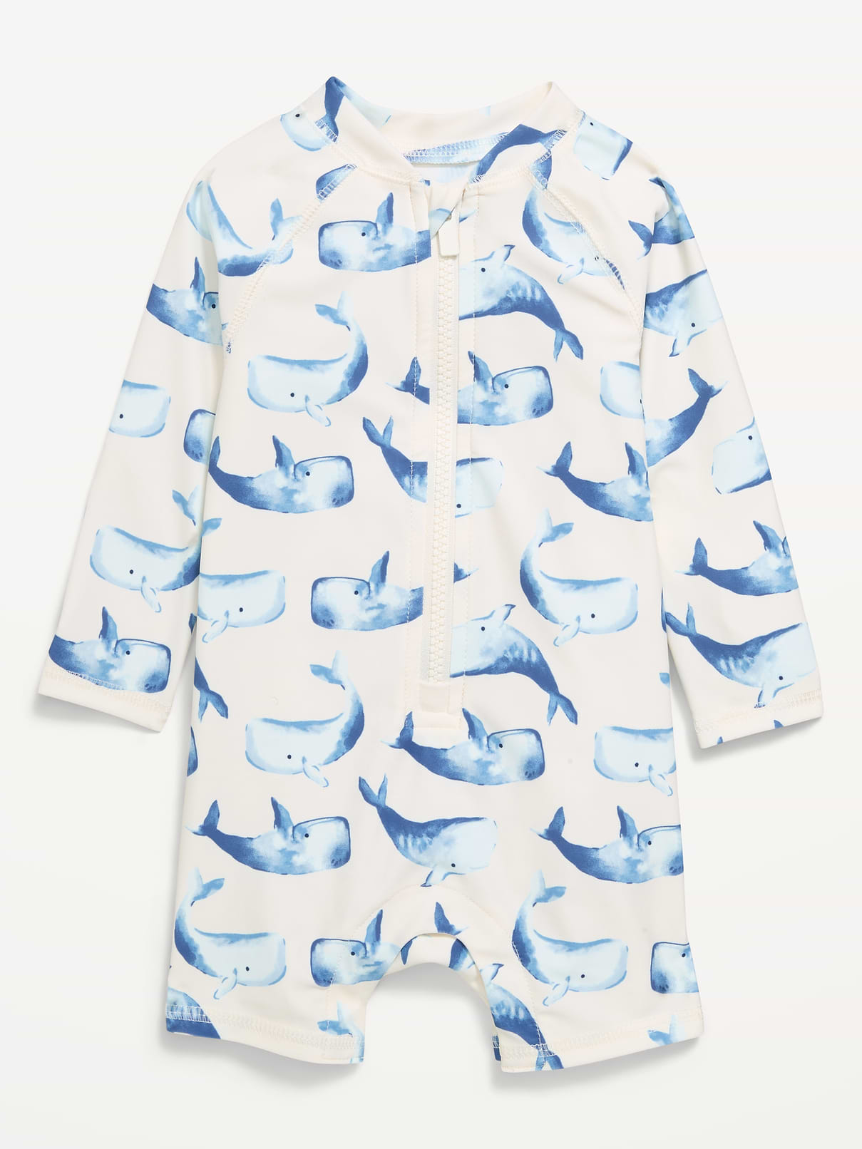 Image number 1 showing, Printed Swim Rashguard Bodysuit for Baby