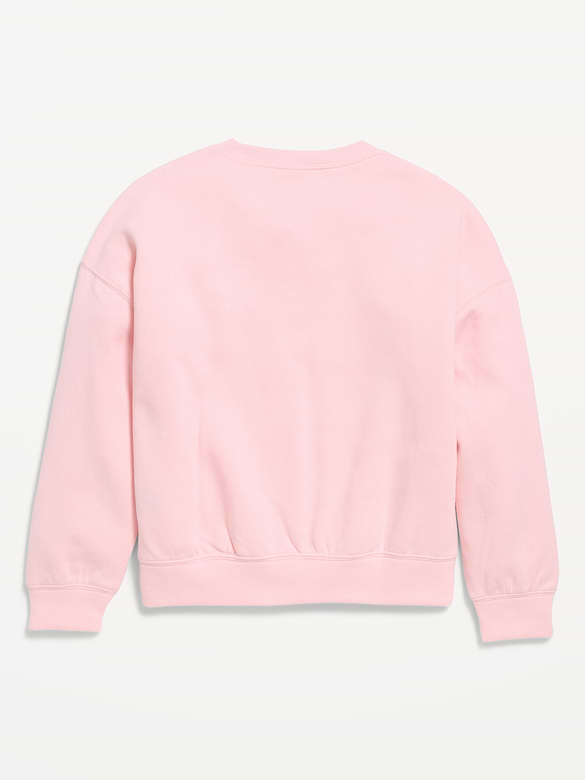 Oversized Long-Sleeve Tunic Sweatshirt for Girls