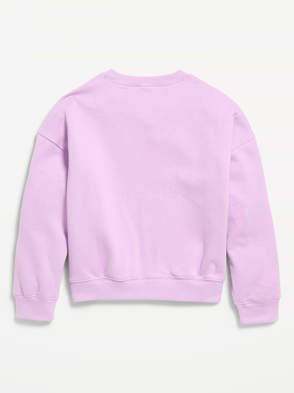 Oversized Long-Sleeve Tunic Sweatshirt for Girls
