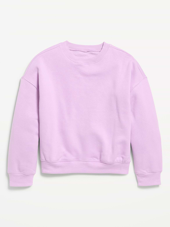 Oversized Long-Sleeve Tunic Sweatshirt for Girls