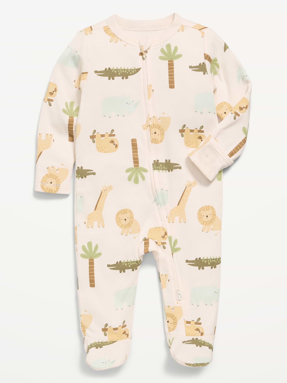 Image number 1 showing, 2-Way-Zip Sleep & Play Footed One-Piece for Baby