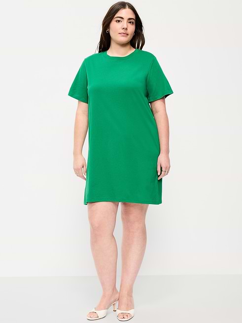 Old Navy Women's Vintage Crew-Neck Mini T-Shirt Dress - Green