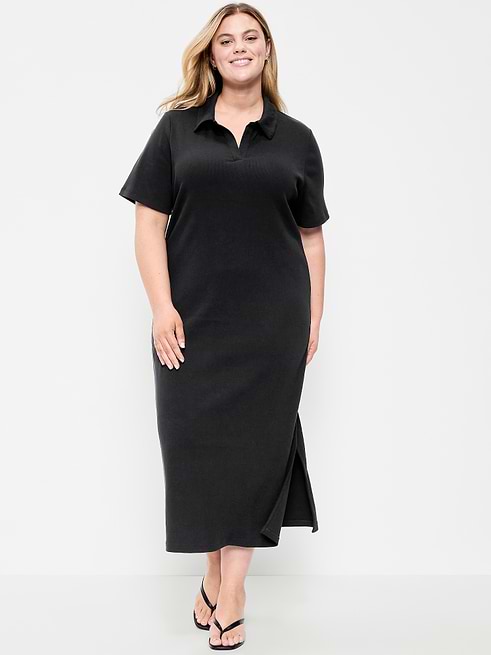 black polo dress Studio Year of Ours DRESSES / M in shorts SAMPLE - POLO DRESS -