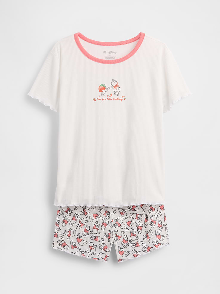 Image number 2 showing, Kids Winnie The Pooh Recycled Rib PJ Short Set