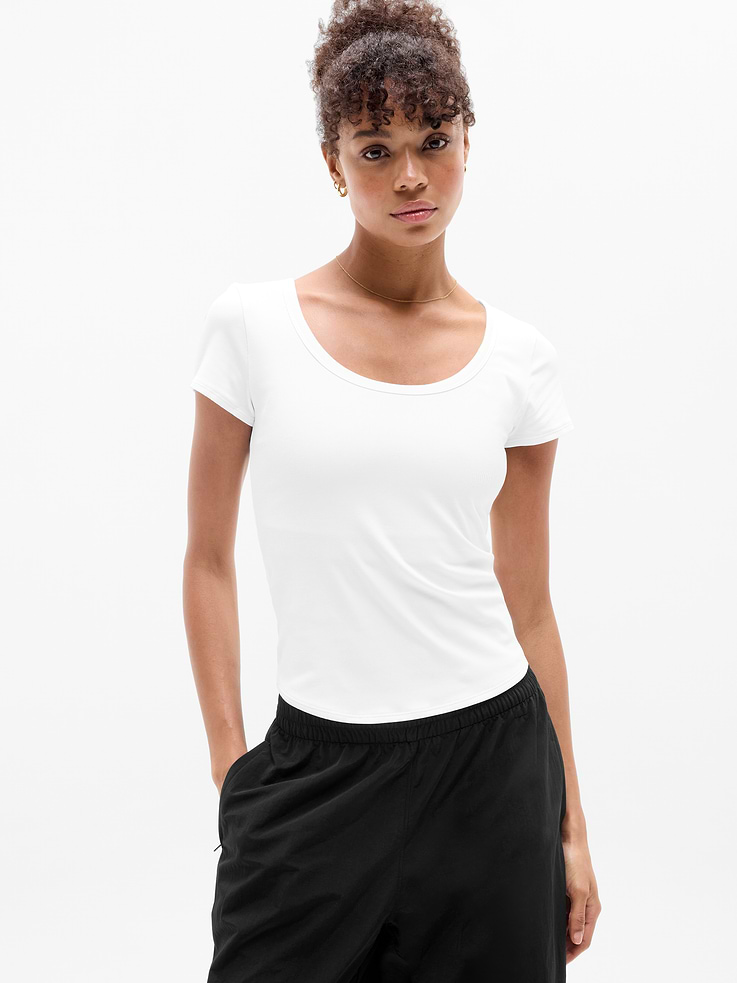 Image number 1 showing, Signature Rib Scoop Tee