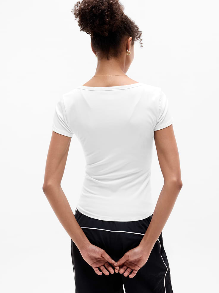 Image number 3 showing, Signature Rib Scoop Tee