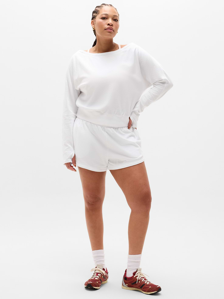 Image number 5 showing, Airy Cotton Terry Boat Neck Sweatshirt