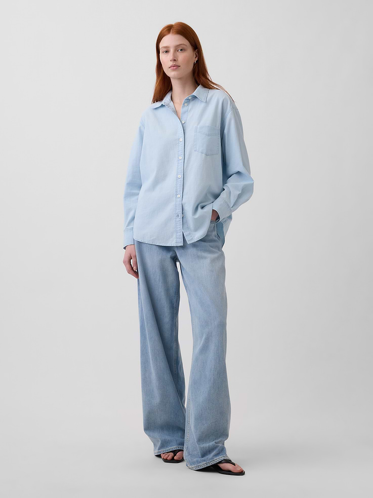 Image number 2 showing, Denim Big Shirt