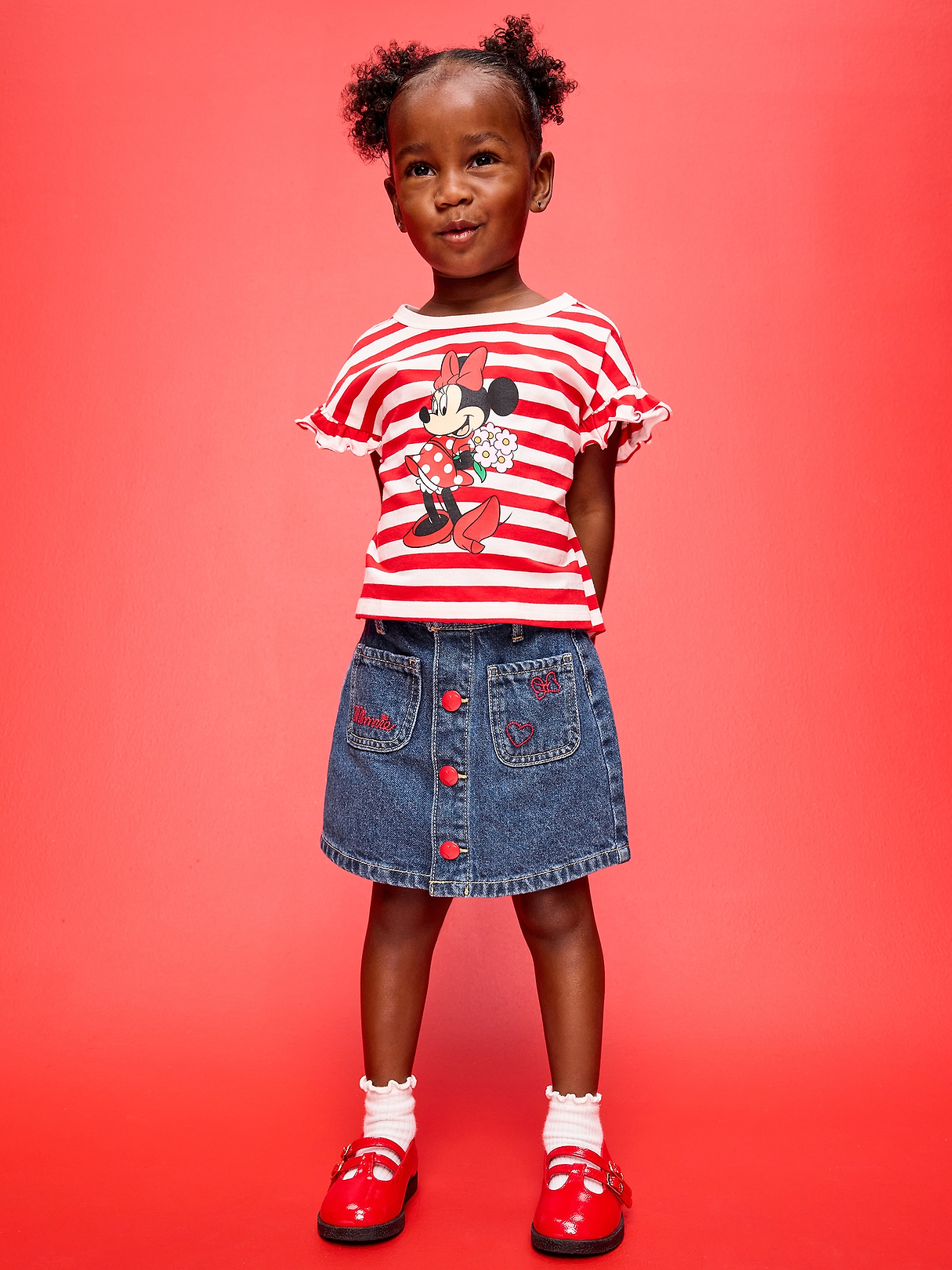 Old Navy x Disney Minnie Mouse Jean Skirt for Toddler Girls | Old Navy
