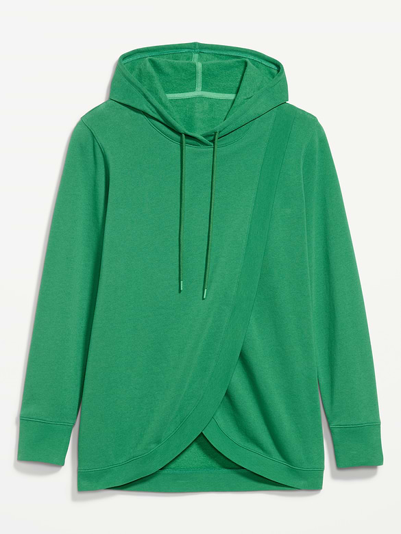 Maternity Cross-Front Nursing Pullover Hoodie