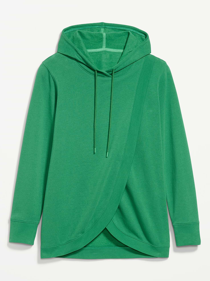 Image number 4 showing, Maternity Cross-Front Nursing Pullover Hoodie