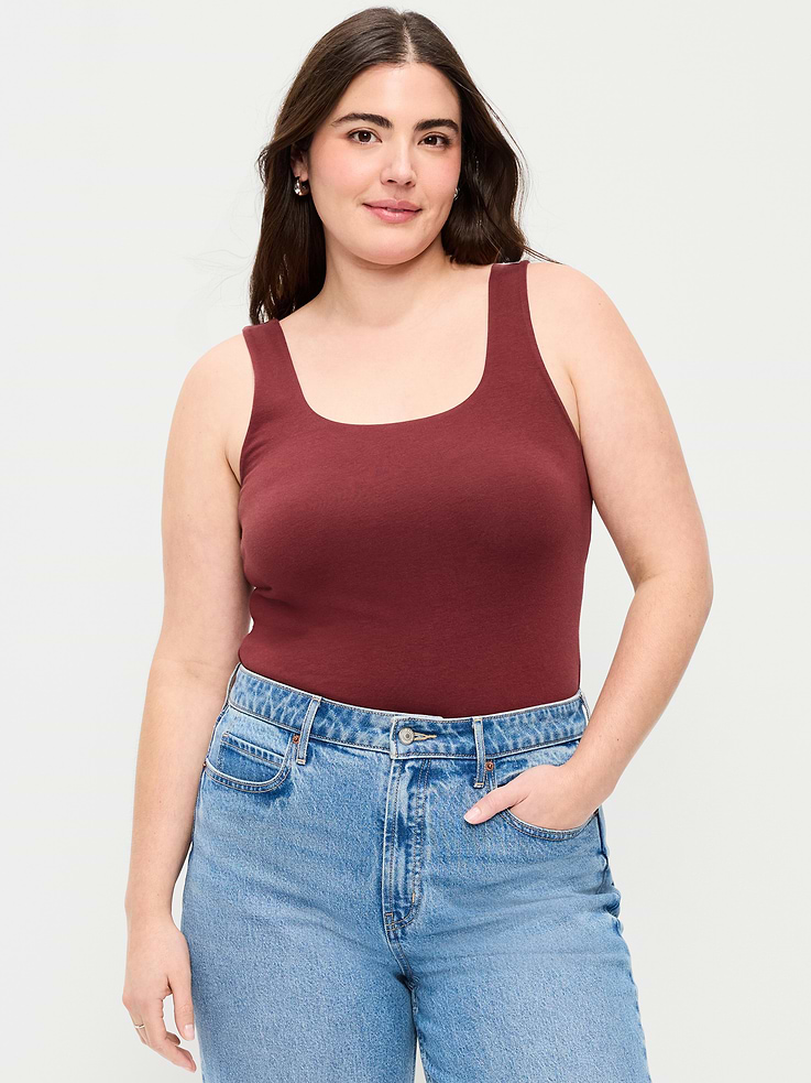 Image number 6 showing, Hug Double-Layer Scoop-Neck Tank Top