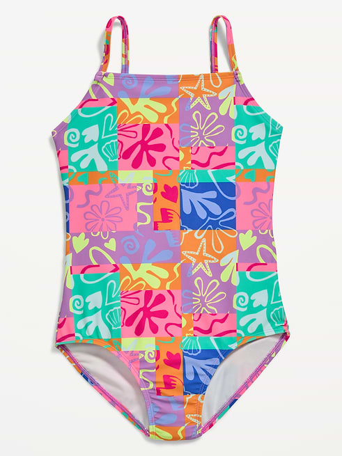 Back Back Cutout One-Piece Swimsuit for Girls on clearance at Old Navy — 50% off