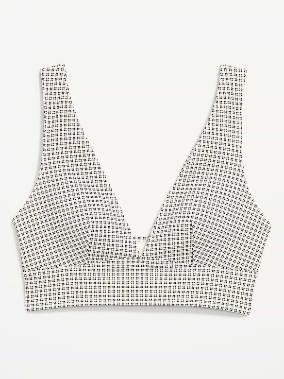 Pique Longline Bikini Swim Top