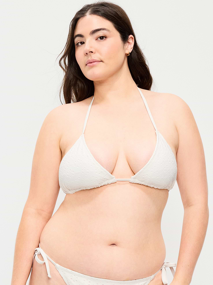 Image number 5 showing, Eyelet Triangle String Bikini Swim Top