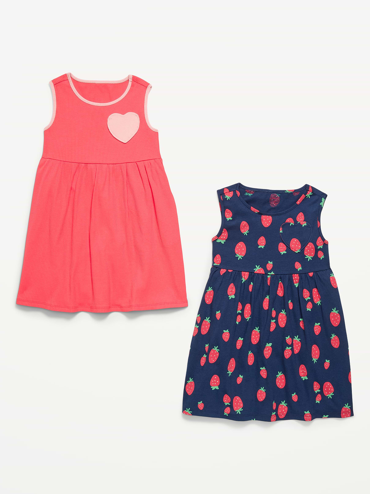 L'image numéro 2 présente Robe sans manches avec poche en cœur pour toute-petite (paquet de 2)