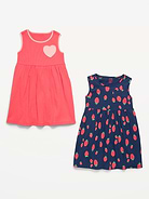 L'image numéro 2 présente Robe sans manches avec poche en cœur pour toute-petite (paquet de 2)