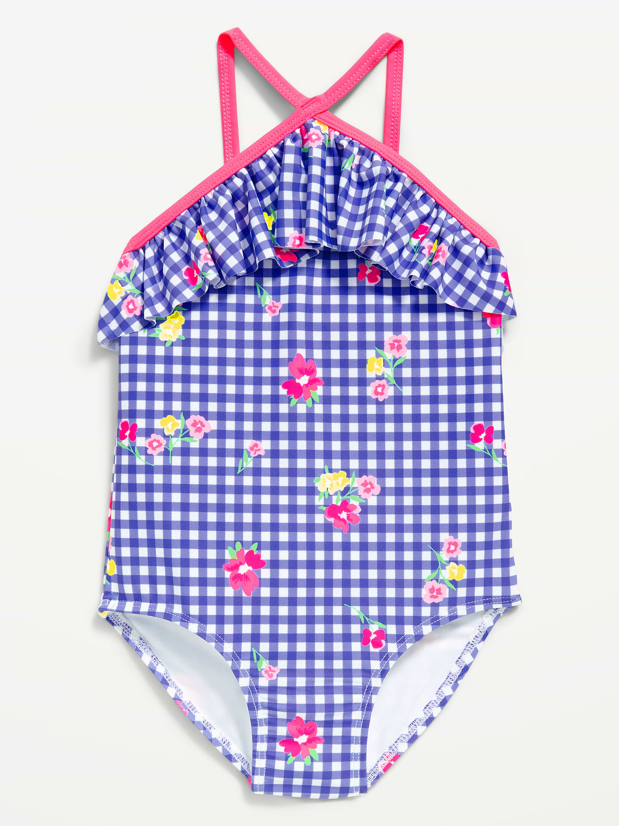 Image number 1 showing, Ruffled One-Piece Swimsuit for Toddler Girls
