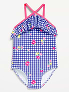 Image number 1 showing, Ruffled One-Piece Swimsuit for Toddler Girls