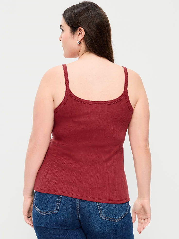 Image number 7 showing, Pointelle Cami Tank Top
