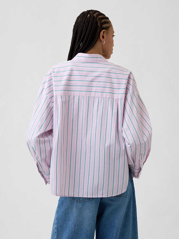 Image 2 of 5, Oversized Shirt in Poplin