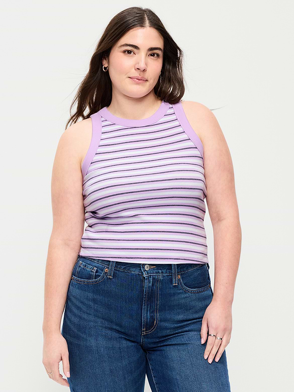 Camisole moulante à bords contrastants