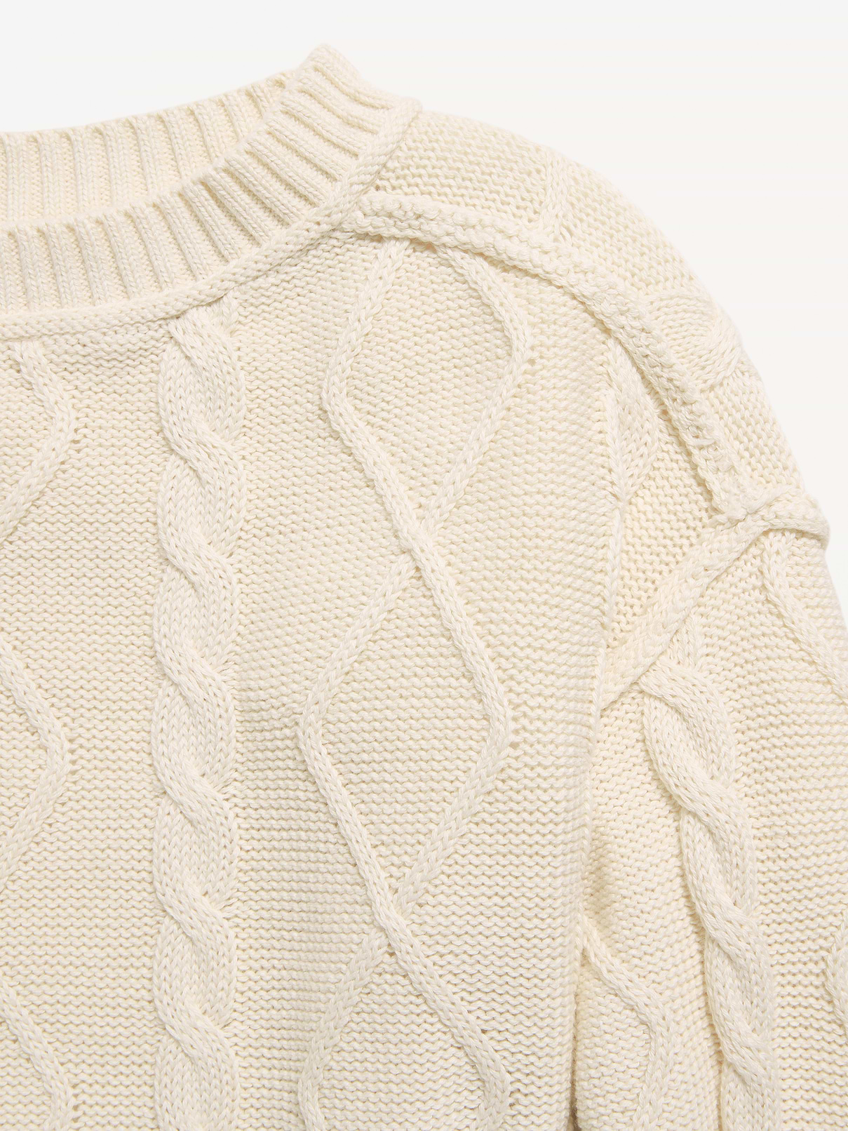 Image number 4 showing, Oversized Long-Sleeve Cable-Knit Sweater for Girls