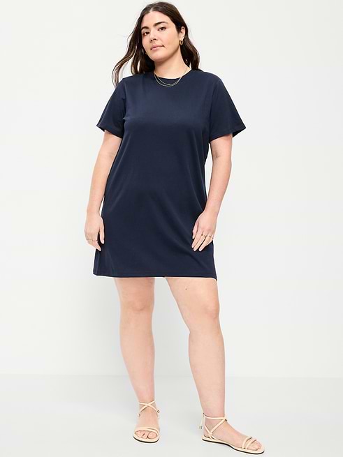 t shirt dresses plus size Maxi T-Shirt Dress Heather Grey / X-Large this dress drapes beautifully and feels luxuriously soft against the skin Vintage Crew-Neck Mini T-Shirt Dress