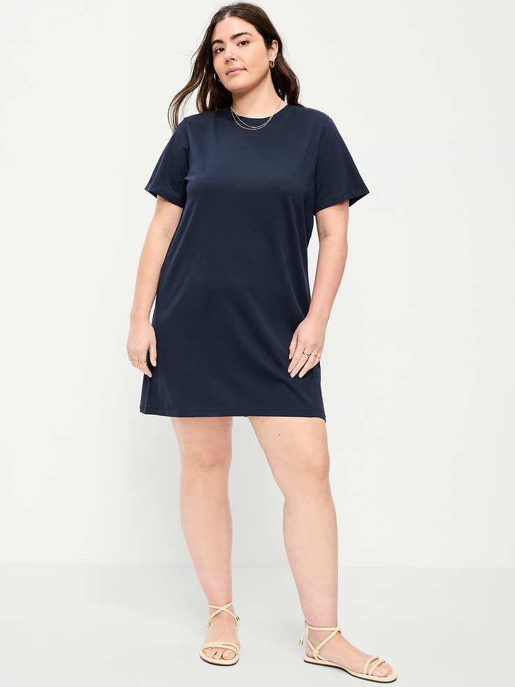 Image number 7 showing, Vintage Crew-Neck Mini T-Shirt Dress
