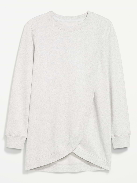 Maternity SoComfy Crossover Nursing Tunic Sweatshirt