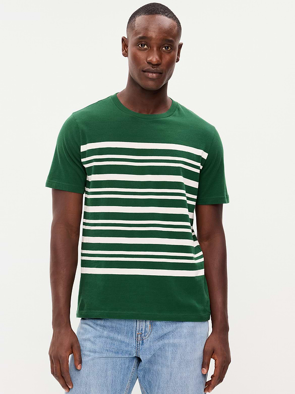 Crew-Neck Striped T-Shirt