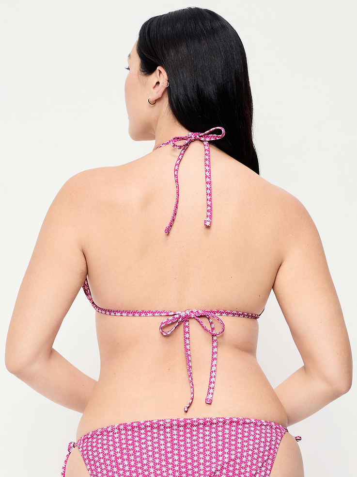 Image number 5 showing, Pique Triangle String Bikini Swim Top