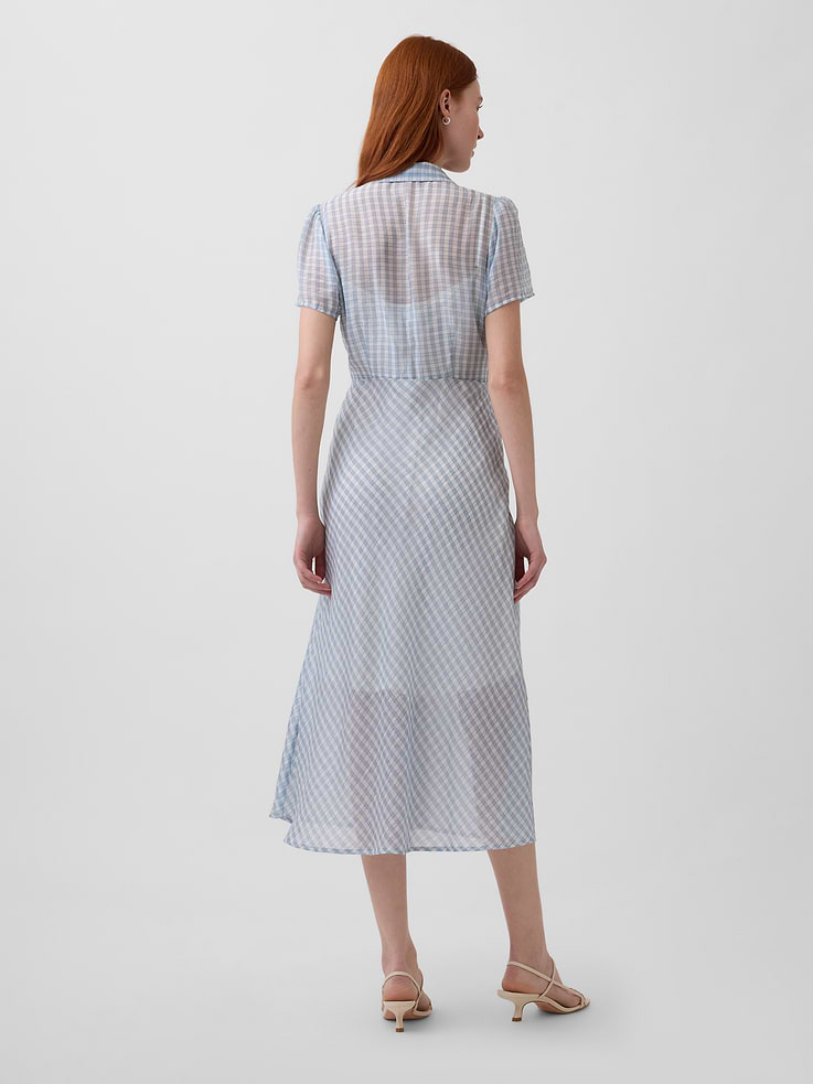Image number 2 showing, Sheer Midi Shirtdress