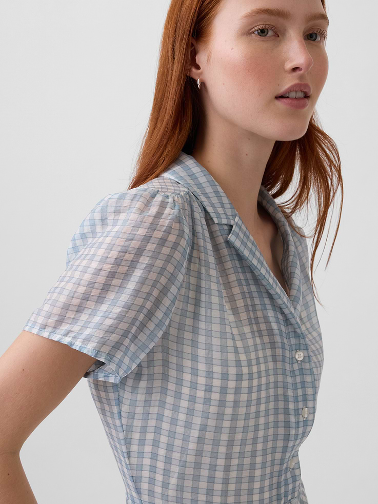 Image number 4 showing, Sheer Midi Shirtdress