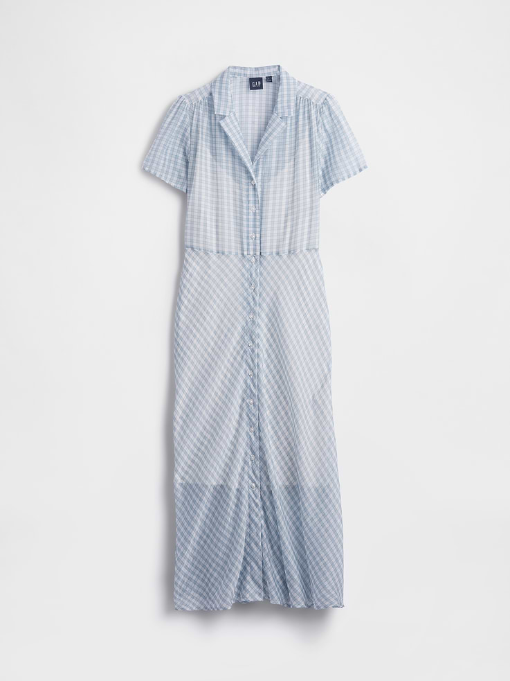 Image number 5 showing, Sheer Midi Shirtdress