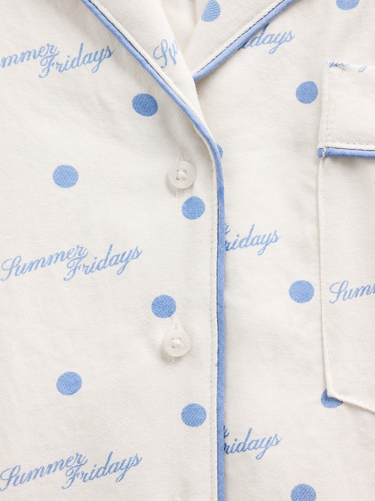 Image number 5 showing, Gap × Summer Fridays Relaxed Flannel Dotted PJ Shirt