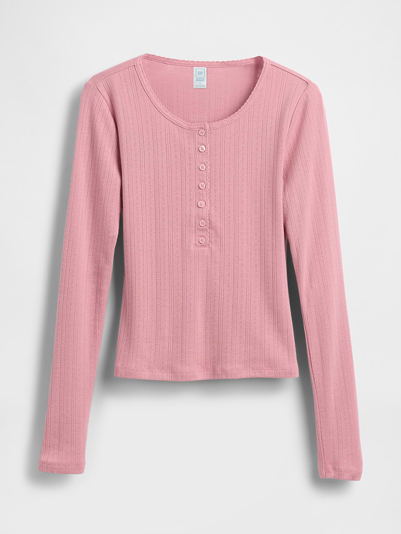 Gap × Summer Fridays Pointelle Henley PJ Top