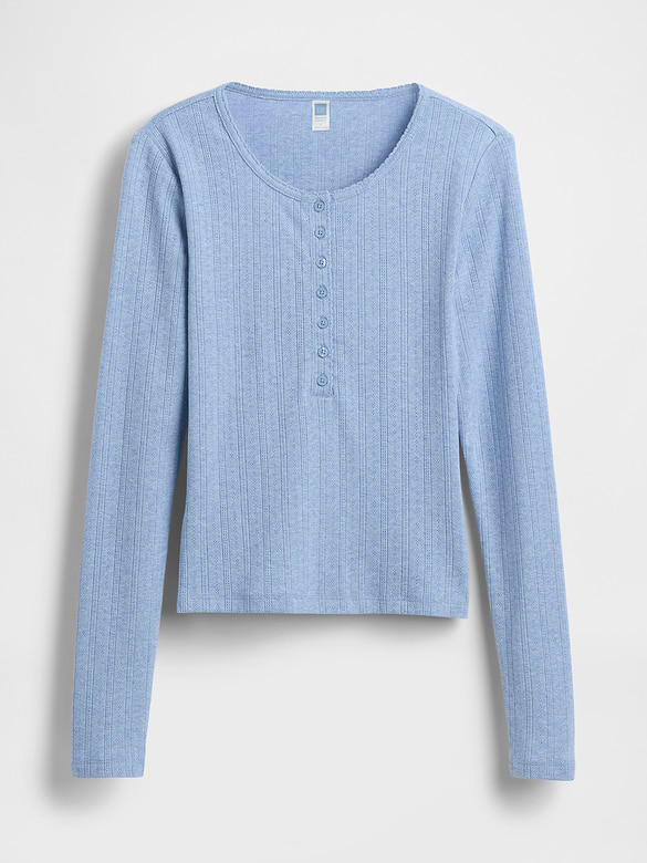 Gap × Summer Fridays Pointelle Henley PJ Top