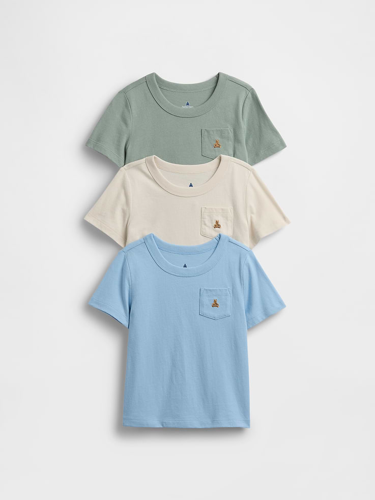 Image number 1 showing, Baby & Toddler Mix & Match Pocket T-Shirt (3-Pack)